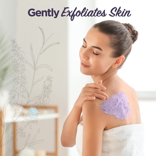 BeautyFrizz Lavender Body Scrub 24 Oz - Exfoliating Body Scrub with Sea Salt, Aloe and Shea Butter - Exfoliator Body Scrubs for Women Exfoliation - Lavender Scrub - Pack of 2