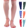 Doc Miller Premium Calf Compression Sleeve 1 Pair 20-30mmHg Graduated Support for Sports Running Circulation Recovery Shin Splints Varicose Veins (Skin, 5XL)