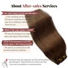 Clip in Hair Extensions Human Hair, Short Straight Medium Brown Clip in Extensions Double Weft 70grams 7pcs Clip ins Real Hair Extensions for Thin Hair 2-3 Sets for Full Head