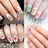 TailaiMei Valentine's Day Metallic Nail Art Stickers, Abstract Minimalist Self-Adhesive Kiss Love Hug Glittering Design for Women Manicure DIY or Nail Salon(934pcs, 12 Sheets)