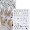6 Sheets Star Nail Art Stickers 3D Self-Adhesive Gold Silver Sun Moon Nail Stickers Heart Nail Decals Nail Art Supplies Designs Star Moon Sun Nail Charm for Women Girls Acrylic Manicure Decorations