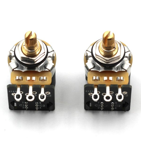 CTS 500K Push Pull Short Shaft Audio Taper Potentiometers - Pair (2X) - Includes Wiring Diagram