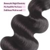 Rumdiku 12A Human Hair Bundles Body Wave Bundles Human Hair 14 16 18 Inch 100% Unprocessed Brazilian Virgin Hair Bundles Deals Weave 3 Bundles Human Hair Extensions Body Wave Bundles Natural Black