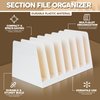 Desktop File Organizer, Mail Organizer, 7 Compartments Office File Sorter, for Easy access to your files, Invoices, Letters and more - 4.5" Height x 8.8" Width x 5.5" Depth - White, Eco-Friendly