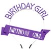 Birthday Sash Birthday Crown for Women, Birthday Girl Sash, Birthday Girl Crown, Purple Birthday Sash and Crown Rhinestone Headband Set, Happy Birthday Girl Princess Tiara Sash Accessories Gifts