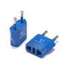 United States to Italy Travel Power Adapter to Connect North American Electrical Plugs to Italian Outlets for Cell Phones, Tablets, eReaders, and More (2-Pack, Blue)