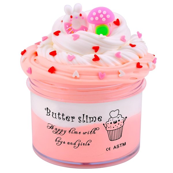 Two Color Party Favors Scented Slime, Funny Butter Slime, with 2 Fun Slime Add Ins, DIY Surprise Slime for Kids, Stress Relief Toy for Girls Boys, Super Soft Sludge Toy