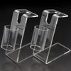 2PCS Tattoo Gun Holder Tattoo Machine Stand Clear Acrylic Coil Tattoo Machine Holder Rack Stand Display Shelf Best for Salon Personal Use