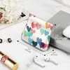 Squeeze Coin Purse, PU Leather Coin Pouch Change Holder for Woman Girls (Raining Hearts)