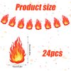 3pcs Fire Flame Banner, Pre-Strung Fire Flame Decorations Hanging Bunting Flags Party Banners Firefighter Theme Party Decorations for Fire Truck Fireman Themed Bonfire Party Supplies
