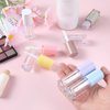 oruola 6pcs Lip Gloss Tubes Empty, 6ml Clear Lip Gloss Tubes with Wand Cuticle Oil Dispenser Refillable Transparent Lipstick Bottles for Women Girls DIY Makeup (Colorful)