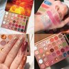 BestLand Pro 35 Colors Glitter Eyeshadow Palette with Eyeshadow Brush，Highly Pigmented Pressed Soft Creamy Metallic Matte Shimmer Naked Eye Shadow Powder Makeup Palette Set
