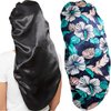 2 Pcs Silk Bonnet for Women Satin, Soft Elastic Band Silky Sleeping Cap Big Bonnets for Women Bonnet for Braids