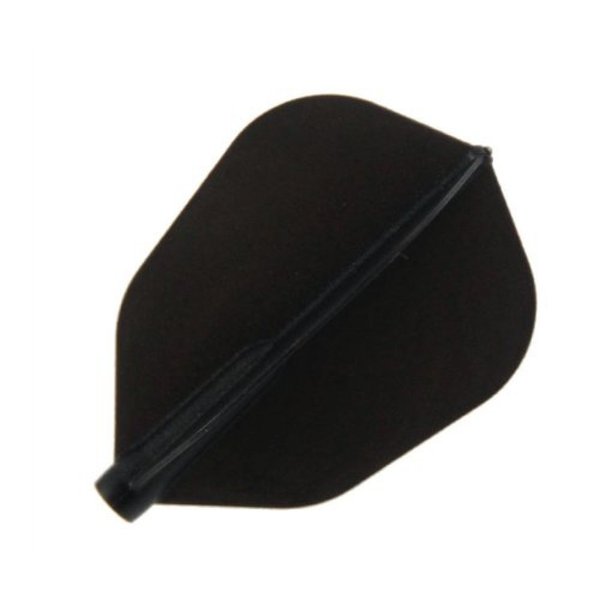 Cosmo Darts 6 Pack Fit Flight - Super Shape Dart Flight (Black)