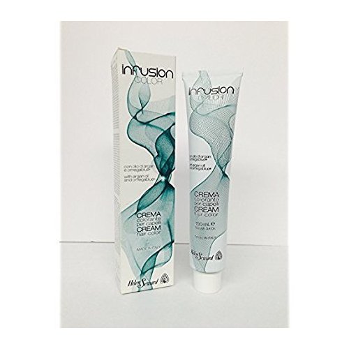 Helen Seward Infusion Color Cream Hair Color (Permanent Hair Color) with Argan Oil and Amegablue 3.4 Oz Free Starry Lip Gloss 10 Ml (7.0 Blond/Rubio)