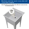 CNSZNAT Bathtub Drain Cover, Bathroom Sink Strainer, Drain Hair Catcher for Bathtub Laundry Utility Sink, Fit Hole Size from 1.55" to 1.8" and Depth Than 1" (3-Pack)