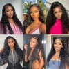 5x5 HD Lace Closure Wigs Human Hair 220% Density Water Wave Glueless Wigs Human Hair Pre Plucked 22inch Wet and Wavy Closure Wig Curly Lace Front Wigs for Black Women Natural Color