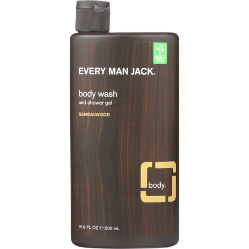 EVERY MAN JACK Sandalwood Body Wash, 16.9 FZ