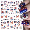 winthrop 12 Sheets 4th of July Independence Day Nail Art Stickers, Memorial Day 3D Patriotic American Flag Design Self-Adhesive Nail Art Decals, DIY Manicure Decoration Supplies Accessories Women