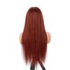 ISEE Burgundy Lace Front Wigs Human Hair Pre Plucked 6x4 HD Straight Human Hair Wear Go Wig Colored 10A Reddish Brown Frontal Wig 180% Density Glueless Wigs Human Hair Wig 24 Inch