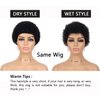 Guree Hair Glueless Wear and Go Wig for Black Women Glueless Brazilian Kinky Short Curly Wigs for Daily Use (1B)