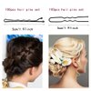 200Pcs Hair Pins Kit,Bobby Pins and U Shaped Hair Pins Bun Hair Pins Gifts for Women Girls with Storage Box Wedding Hairstyles (Black,2Inch)