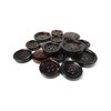 ButtonMode Buffalo Horn Suit Buttons 16pc Set has 4 Buttons Measuring 20mm (3/4 Inch) for Jacket Front, 12 Buttons Measuring 15mm (5/8 Inch) for Jacket Sleeves and Pants, Brown Horn, 16-Buttons