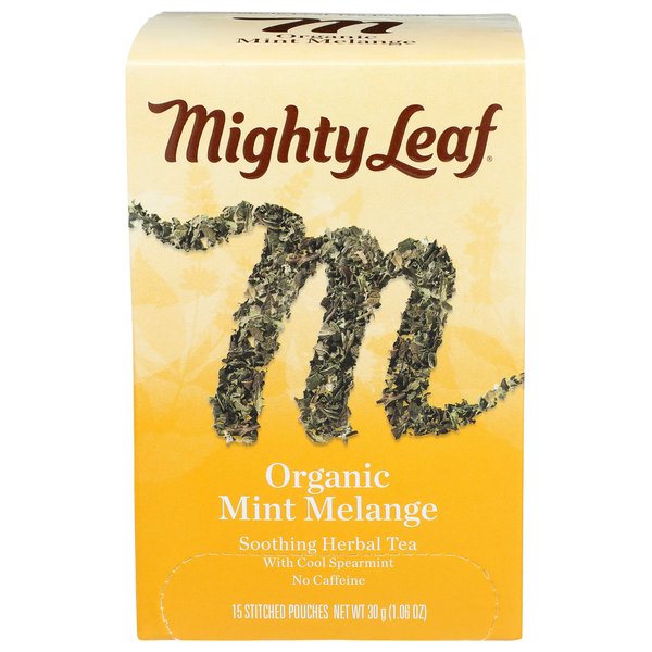 Mighty Leaf Tea Organic Mint Melange Hand-Stitched Tea Bags, 15 ct