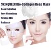 SKINQUEEN Bio-Collagen Deep Mask, Bio Collagen Face Mask, Pure Collagen Films Korean Deep Hydrating Firming Overnight Hydrogel Mask, Improve Moistur, Elasticity and Wrinkle (6Pcs)