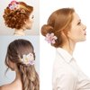 23 PCS Flower Hair Clip for Women Pink Purple Floral Hair Barrettes for Girls Rose Bride Barre Hair Accessories for Wedding