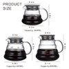 Glass Coffee Server for Drip Coffee Maker, Standard Glass Coffee Carafe, Coffee Pot with Lid, Clear, 02 600ml(20oz)