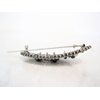Small blue crystal flower filigree hair barrette clip bridal clip bridal