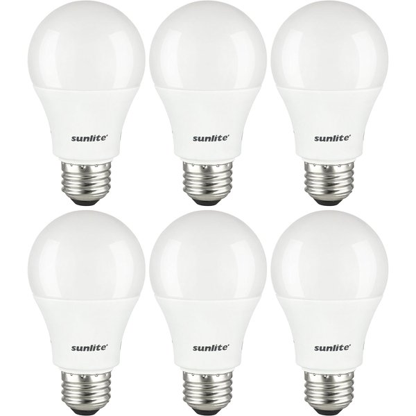 Sunlite A19/LED/10W/50K/3PK LED Household 10W (60W Equivalent) Light Bulbs, Medium (E26) Base, 5000K White (3 Pack)