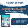 Fast Lyte Fasting Electrolyte Supplement Powder | No Sugar Unflavored Raw Electrolytes | 100% RDA Magnesium and Potassium with Trace Minerals | Carnivore & Keto Friendly | Sugar Free Fasting Salts