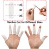 ANCIRS Gel Finger Support Protector Gloves, Gel Finger Cots/Covers - Different Sizes Silicone Fingertips for Hands Cracking, Eczema Skin (20pcs White)