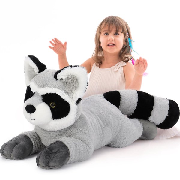BENINY Giant Raccoon Plush Stuffed Animal 30" - Oversized Raccoon Plushies - Fluffy Big Stuffed Racoon Toy Birthday Gifts for Kids - Sweet Companion
