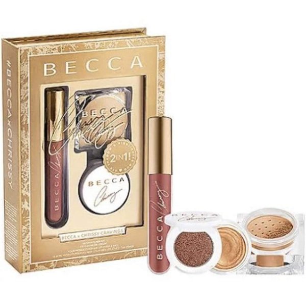 Becca x Chrissy Teigen Cravings Glow Recipe Face Makeup Kit 4 Pc Set