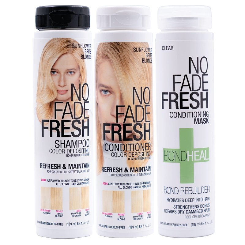 No Fade Fresh Sunflower Bright Blonde Hair Color Depositing Shampoo ...