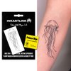 INKARTLINK Temporary Tattoos, Semi Permanent Tattoo Adult Art Design Waterproof Temp Tattoo Party Favors Tattoo Stickers Realistic Look, No Adhesive, Lasts 1-2 Weeks Black (Jellyfish)