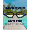 AqtivAqua Swim Goggles Swimming Goggles for Adult Men Women Kids 6-14 Youth Girls Boys Childrens DX-S (Red&Black frame, Red case, Shade lens)