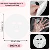 PEOVLVN 300 Sheets Facial Plastic Mask Disposable Facial Sheet Mask Transparent Face Mask Sheets for Skin Care DIY Spa Mask Moisture Retention