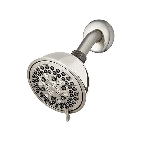 Waterpik 7-Mode PowerPulse Massage Fixed Mount Brushed Nickel Shower Head (XFT-739E)