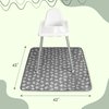 S&T INC. Baby Splat Mat for Under High Chair, Water Resistant Floor Mat, 42 Inches by 42 Inches, Grey Scatter