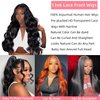 Hoyrhra 13x6 Lace Front Wigs Human Hair Pre Plucked Body Wave 32Inch 180 Density 12A HD Transparent Lace Frontal Wigs Human Hair for Women Glueless Wigs with Baby Hair Natural Hairline