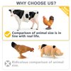 Farm Animal Toy Figure Set, 15Pcs Plastic Kid Farm Animal Toy Playset Cow Horse Goat Sheep Pig Donkey Goose Duck Turkey Chicken Dog Cat Rabbit for Toddler 3-5 5-7