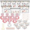 63 Pcs Bridesmaid Proposal Gift Sets Maid of Honor Matron of Honor Bride Gifts Bridal Shower Cosmetic Makeup Bags Scrunchies Hair Knotted Bracelets Invitation Cards for Wedding (Flowers)