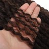 Brazilian Curly Braids Crochet Twist Hair 30inches 3Packs Afro Kinky Curly Braiding Hair Extensions Deep Curly Crochet Hair Synthetic Water Wave Braid Hair(30Inch,4#)