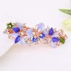 1Pc Green Flower Women Rhinestone Flower Butterfly Hairpin Hair Clip Barrette Ponytail Holder Glitter Crystal Elegant Gifts Hair Clips Green Flower Clips and Barrettes Hair Clips