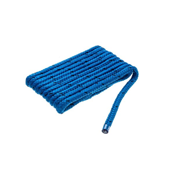 Attwood 11702-7 Double Braided Multifilament Polypropylene (MFP) Dock Line, 3/8-Inch Thick, 15 Feet Long, Pre-Spliced One End, Blue