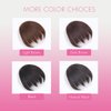 VAVANGA Straight Bangs Hair Clip In Extensions, Irregular Shape Wispy Hair Bangs Thick French Bangs Fake Fringe Curtain Bangs Hair Piece for Women(Light Brown)